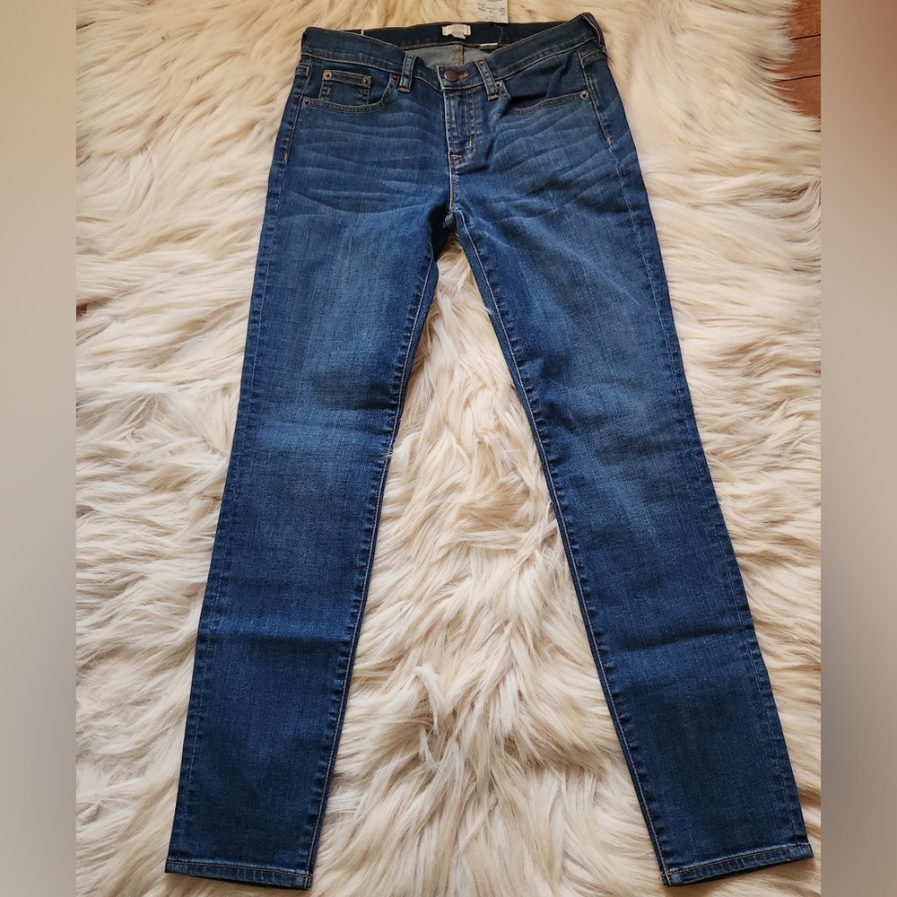 J. Crew Women's Skinny Jeans in Deep Blue Wash